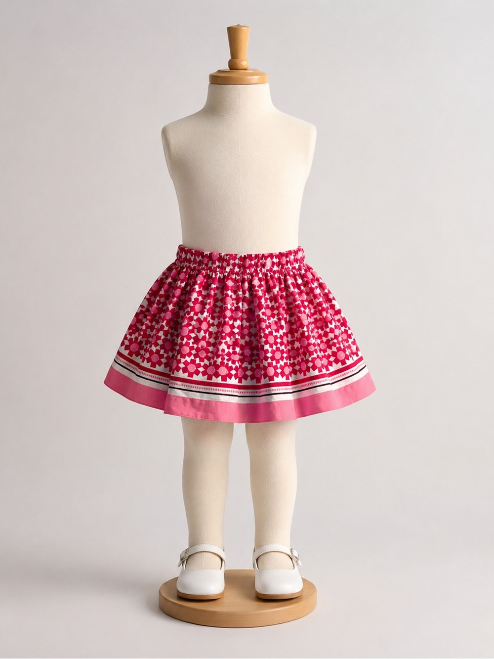 Kate Spade | Baby Girls Pink Red Tile Print Skirt w/ Built-In Bloomers | 24M